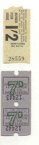 Ephemera - Ticket/s, Merrylands Bus Co. (Sydney) - Wal Jack Collection