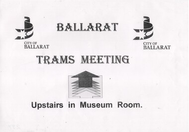 Poster, City of Ballarat, City of Ballarat, to advise location of meeting, 23 Jan. 1996
