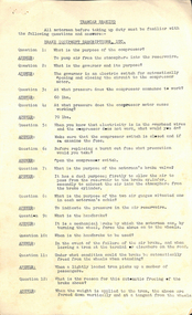Document - Instruction, State Electricity Commission of Victoria (SECV), "Brake Equipment - Q&A", July 1961?