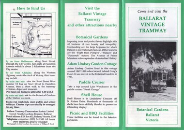 Pamphlet, William. F. Scott, Ballarat Vintage Tramway, Jan. 1985