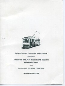 Document - Guide Book/notes, Ballarat Tramway Preservation Society (BTPS), Apr. 1980
