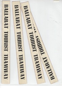 Ephemera - Bumper Stickers, "Ballarat Tourist Tramway", c1973