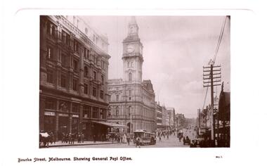 Postcard, GPC Depot Melbourne, Bourke St c1900 to 1910