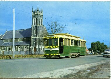 Postcard, South Pacific Electric Railway, SEC tram No. 14 in Victoria St