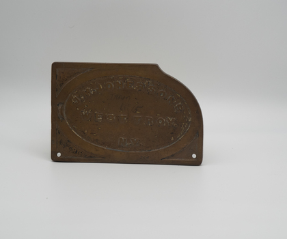 J.M. Jones & Sons Builders Plate - Back 