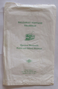 Functional Object - Printed Paper Bag, Milldean Press, Ballarat Vintage Tramway, c1985