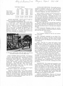 Document - Photocopy, Neville Gower, "Mayor's Report 1953-1954", Jul. 1997