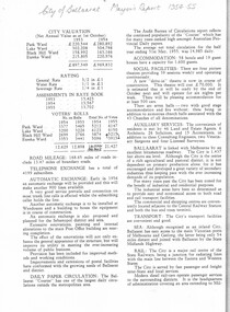 Document - Photocopy, Neville Gower, "Mayor's Report 1954-1955", Jul. 1997
