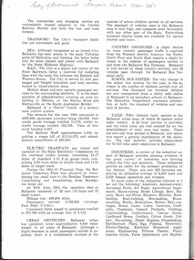 Document - Photocopy, Neville Gower, "Mayor's Report 1960-1961", Jul. 1997