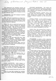 Document - Photocopy, Neville Gower, "Mayor's Report 1965-1966", Jul. 1997