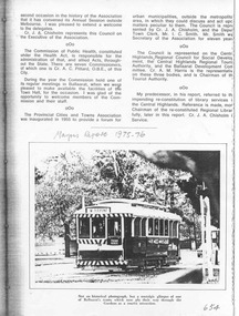 Document - Photocopy, Neville Gower, "Mayor's Report 1975-1976", Jul. 1997