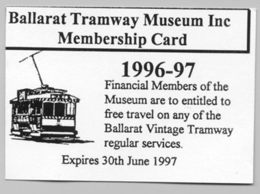 Ephemera - Membership Card, Warren Doubleday, Jul. 1996