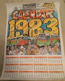 Document - Calendar, Cartoon by Augustine, "MTA 1983", 1982