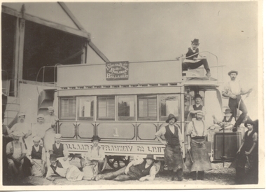 Photograph - Black & White Photograph/s, Horse Tram No. 1 completion, 1887