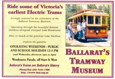 Ephemera - Tourist Guides, The Courier Ballarat, "Ballarat & Beyond - Events and Attractions - Tourist Guide" - issues 2 and 3, 776.1 - July 1997
776.2 - December 1997