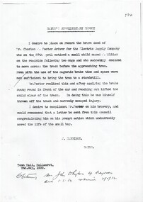 Document - Photocopy, Colin Holmes, "Mayor's Supplementary Report - 2 May 1932", 1998