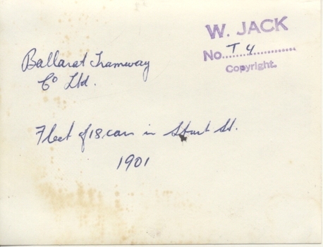 Before Electrification" - Wal Jack photo rear.