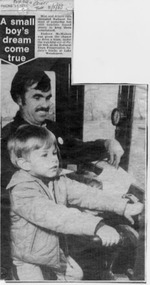 Newspaper, The Courier Ballarat, A small boy's dream come true, 10/05/1983 12:00:00 AM