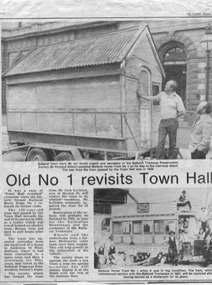 Newspaper, The Courier Ballarat, "Old No 1 revisits Town Hall", 14/12/1985 12:00:00 AM