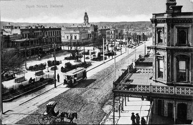 Postcard, John Phillips, Sturt St. Ballarat