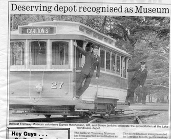 Newspaper, The Courier Ballarat, "Deserving depot recognised as Museum", 22/05/1998 12:00:00 AM