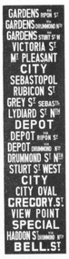 Functional object - Destination Roll, State Electricity Commission of Victoria (SECV), "Ballarat" (black background), 1950s