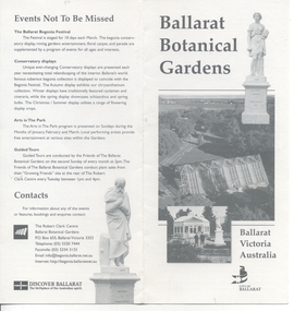 Pamphlet, City of Ballarat and Friends of the Ballarat Botanical Gardens, "Ballarat Botanical Gardens", 1997 or 1998