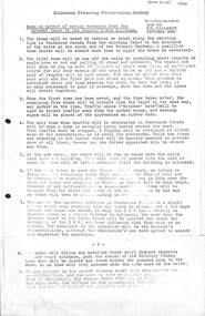 Administrative record - Memorandum, Hal Cain, moving of trams to the new depo, Dec. 1971