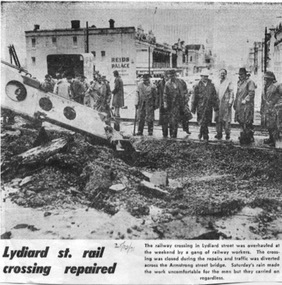 Newspaper, The Courier Ballarat, "Lydiard St. rail crossing repaired", 25/10/1971 12:00:00 AM