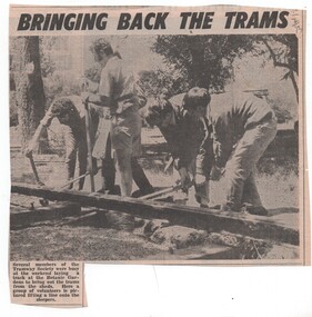 Newspaper, The Courier Ballarat, "Bringing back the trams", Apr. 1973