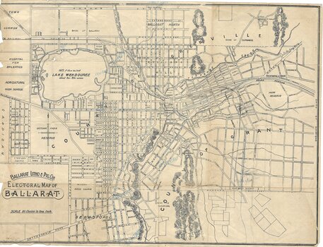 Ballarat Map showing electoral divisions