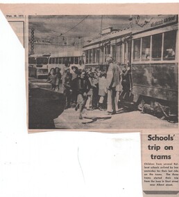 Newspaper, The Courier Ballarat, "Schools' trip on trams", 18/09/1971 12:00:00 AM