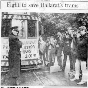 Newspaper, The Courier Ballarat and  The Age, "Fight to save Ballarat trams", "Paddle Steamer Study Planned", 1971