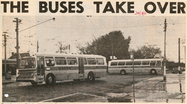 Newspaper, The Courier Ballarat, "Buses Take Over", 24/08/1971 12:00:00 AM