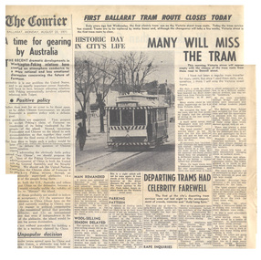 "Many will miss the Tram", "Departing Trams had Celebrity Farewell"