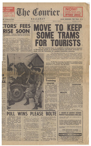 Newspaper, The Courier Ballarat, "Move to Keep some trams for Tourists", 19/04/1971 12:00:00 AM