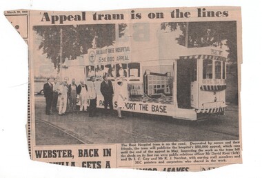 Newspaper, The Courier Ballarat, "Appeal tram is on the lines", 29/03/1969