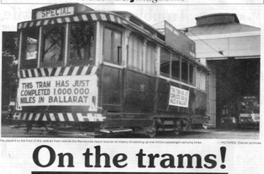 Newspaper, The Courier Ballarat, "On the trams", 19/09/1992 12:00:00 AM