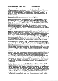Document - Typed Notes, Alan Bradley, "How it all started: Part 2", 1996