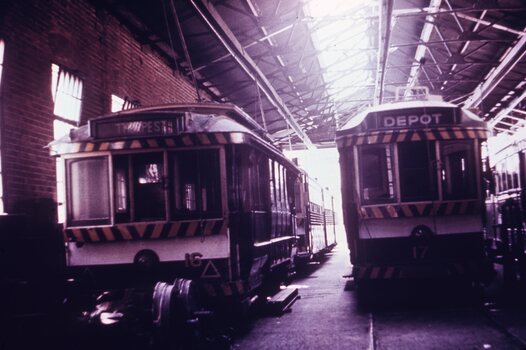 Bendigo 16 and 17 in the depot