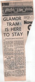 Newspaper, "Glamor tram is here to stay", 28/04/1972 12:00:00 AM