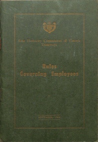 Book, State Electricity Commission of Victoria (SEC), "State Electricity Commission of Victoria - Tramways - Rules Governing Employees - September 1964", Sep. 1964