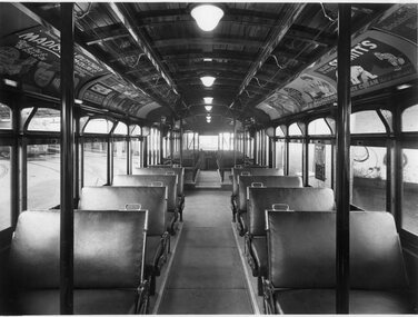 Y1 class tram interior.