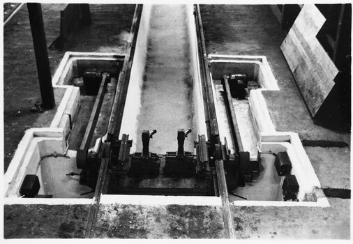 Set of five photos of SECV Depot wheel grinder.