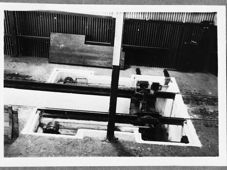 Set of five photos of SECV Depot wheel grinder.
