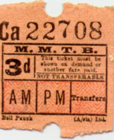 Ephemera - Ticket/s, Bell Punch Co, MMTB 3d Bell Punch, early 1960's?