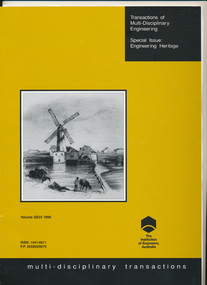 Magazine, Institute of Engineers Australia, "Transactions of Multi-Disciplinary Engineering - Special Issue Engineering Heritage - Vol GE23 1999", "Conservation Planning and a 1905 Electric Tramcar", Apr. 2000