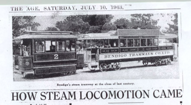 Document - Photocopy, "How Steam Locomotion Came - its Cornish Origin, Bendigo's Early Experiment", c1990