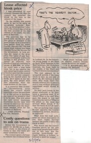 Newspaper, The Courier Ballarat, "Costly questions to ask on trams", 31/01/1996 12:00:00 AM