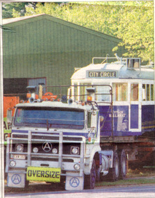 Newspaper, The Courier Ballarat, "Tram carries Ballarat message to City Circle", 24/02/1996 12:00:00 AM